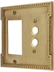 Neoclassical Push Button / GFI Combination Switch Plate