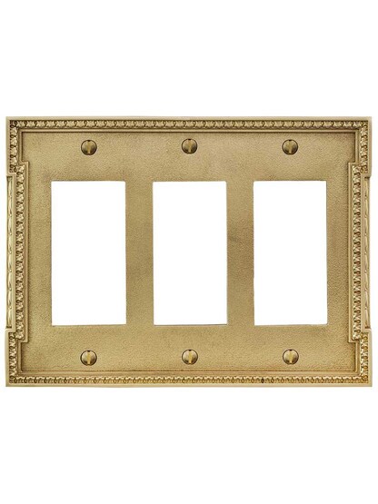 Alternate View of Neoclassical Triple Gang GFI Cover Plate.