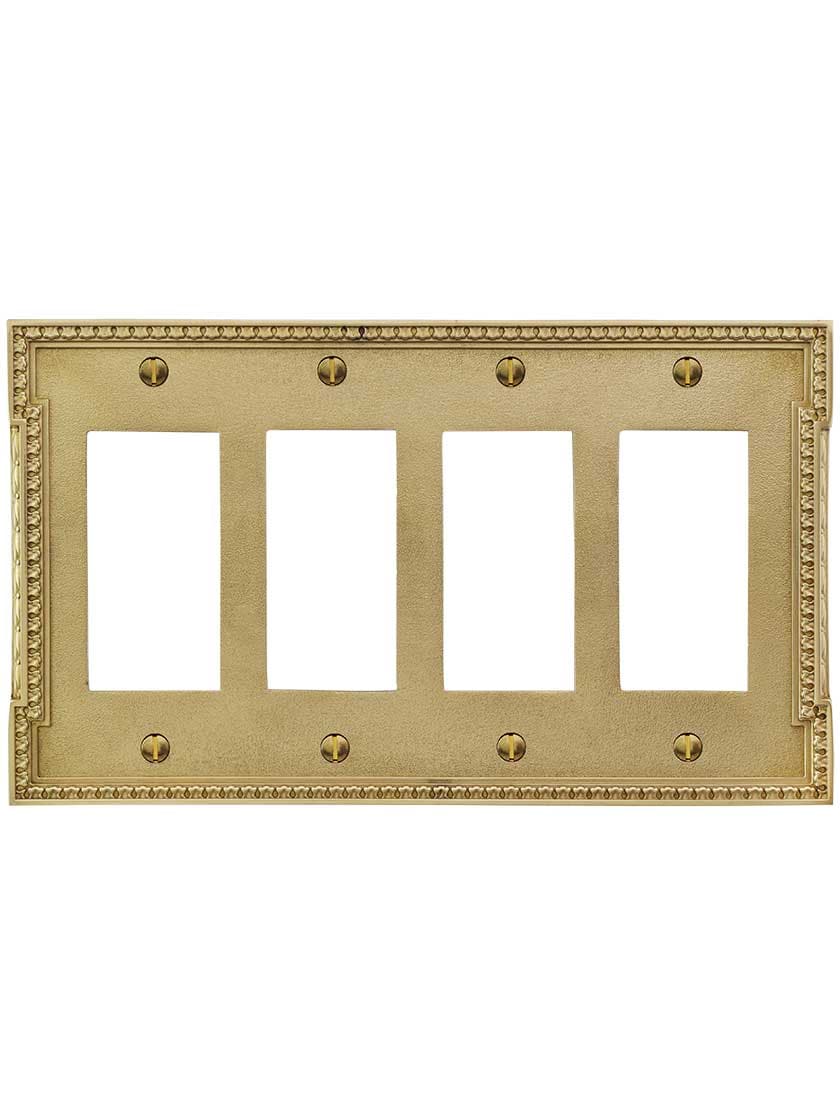 Alternate View of Neoclassical Quad Gang GFI Cover Plate.