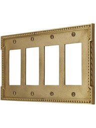 Neoclassical Quad Gang GFI Cover Plate