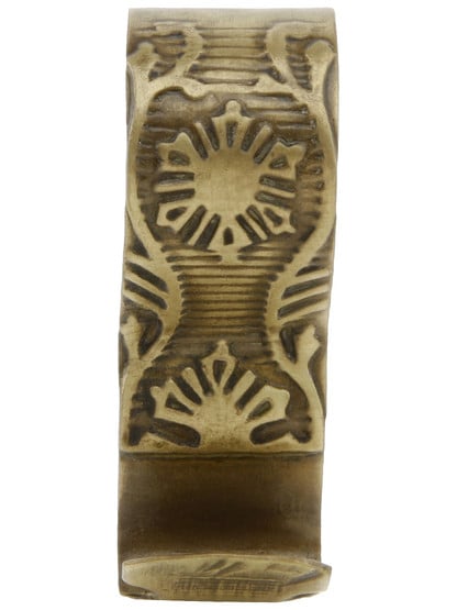 Alternate View of Victorian Floral Picture Rail Hook