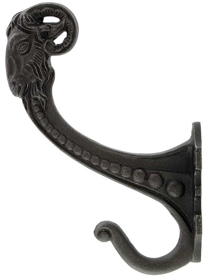 Alternate View of Ulysses Cast-Iron Double Hook.