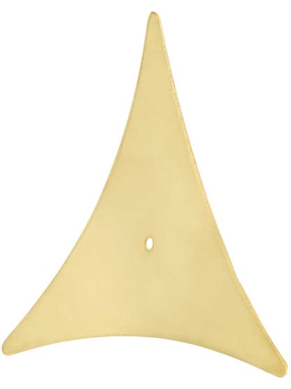 Alternate View of Plain Brass Dust Corner With Choice of Finish