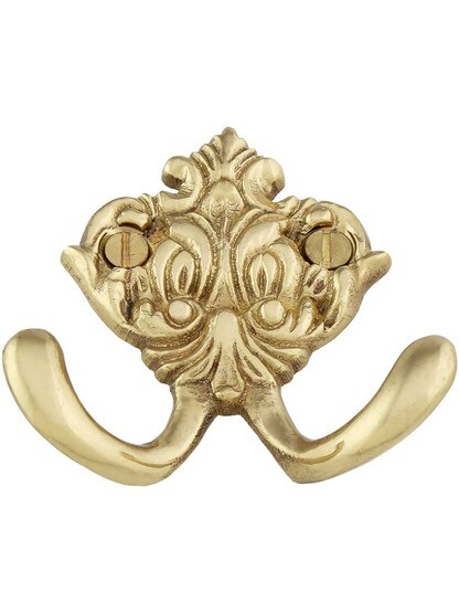 Alternate View of Ashville Solid-Brass Double Hook.