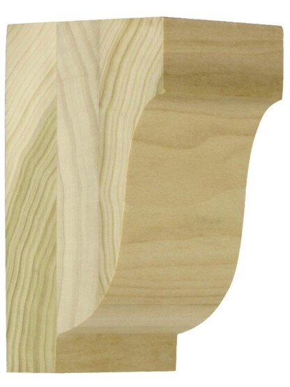 Medium Poplar Colonial Corbel 5 1/2 inch x 3 1/4 inch x 3 inch.
