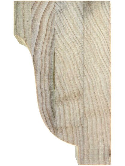 Alternate View of Medium Poplar Colonial Corbel 5 1/2 inch x 3 1/4 inch x 3 inch.