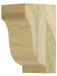 Medium Poplar Colonial Corbel 5 1/2" x 3 1/4" x 3"