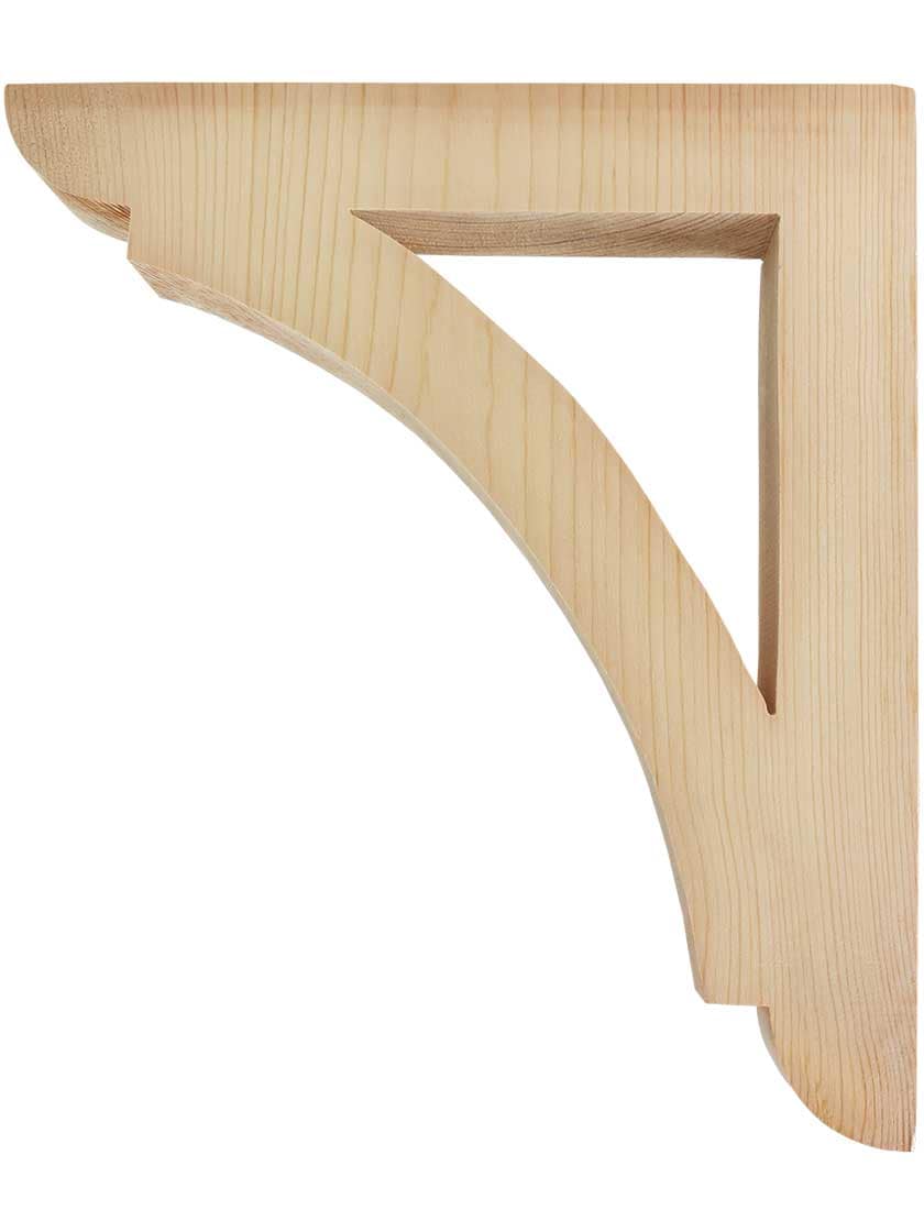 Alternate View of Large Pine Shelf or Porch Bracket 12 inch x 10 1/2 inch x 1 1/2 inch.