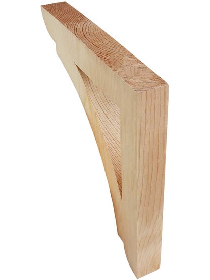 Alternate View 3 of Large Pine Shelf or Porch Bracket 12 inch x 10 1/2 inch x 1 1/2 inch.