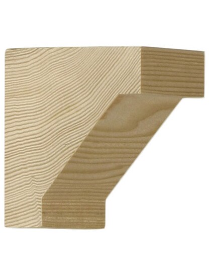 Small Hemlock Craftsman Corbel 2 3/4 inch x 2 3/4 inch x 1 1/2 inch.
