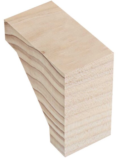 Alternate View 3 of Small Hemlock Craftsman Corbel 2 3/4 inch x 2 3/4 inch x 1 1/2 inch.