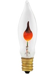 Small Candelabra Base Flickering Flame Light Bulb - 3 Watt