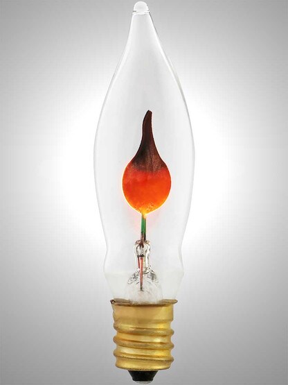 Alternate View 2 of Small Candelabra Base Flickering Flame Light Bulb - 3 Watt