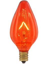 Candelabra Base Dark Amber Flame Light Bulb - 25 Watt