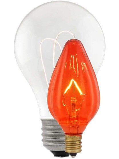 Alternate View 3 of Candelabra Base Dark Amber Flame Light Bulb - 25 Watt
