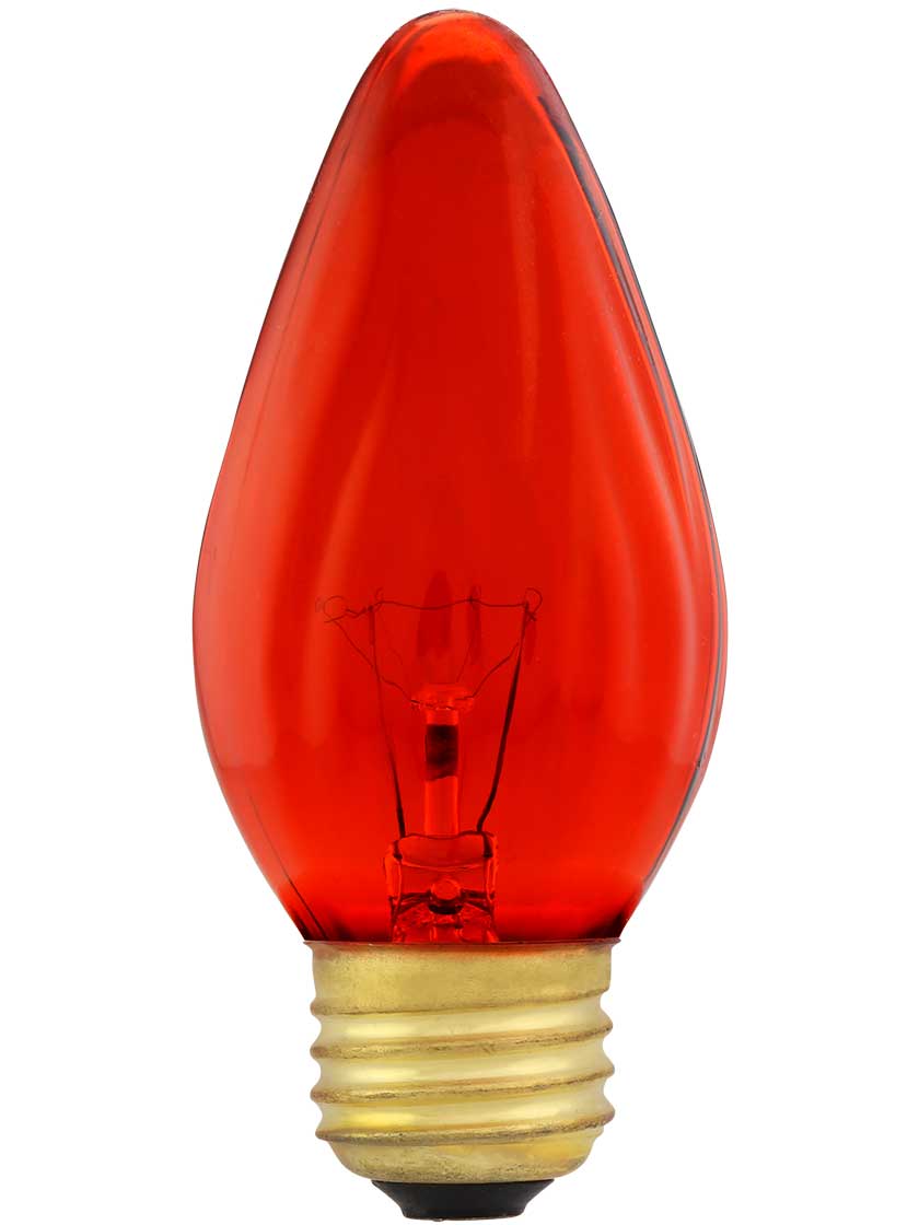 Alternate View of Dark Amber Flame Light Bulb - 40 Watt