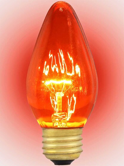 Alternate View 2 of Dark Amber Flame Light Bulb - 40 Watt