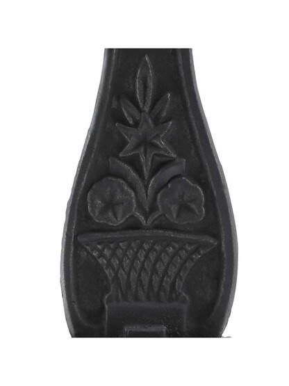 Alternate View 2 of Cast Iron Victorian-Style Wall-Mount Plant Hanger in Matte Black.