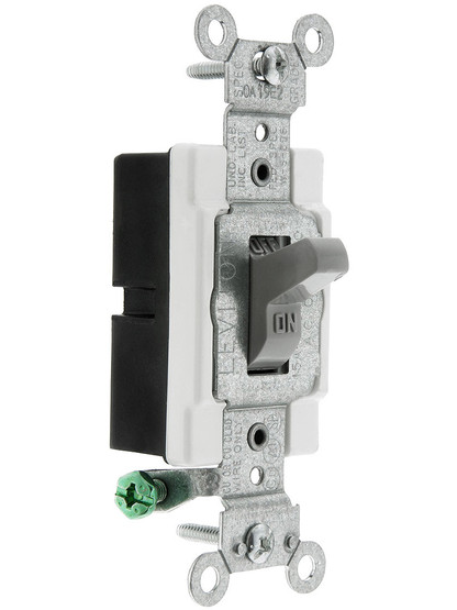 Leviton Single-Pole Toggle Switch in Gray.