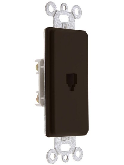 Leviton Decora Phone Jack in Brown.