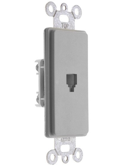 Leviton Decora Phone Jack in Gray.