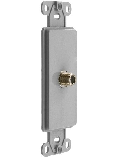 Leviton Cable Jack in Gray.