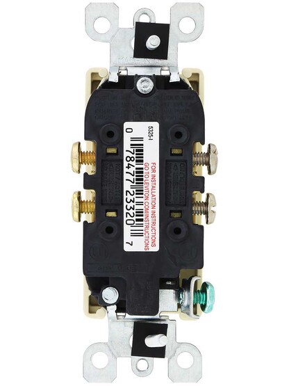 Alternate View of Leviton Standard Decora Duplex Outlet