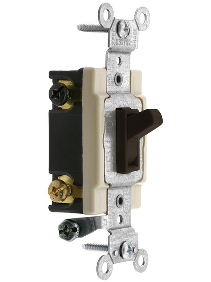 Leviton 4-Way Toggle Switch in Brown.