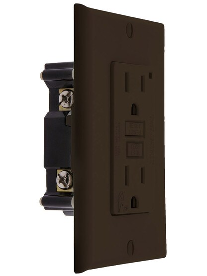 Leviton GFCI Receptacle in Brown.