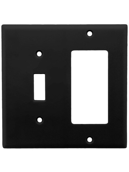 Leviton Toggle/Decora Cover Plate in Black.