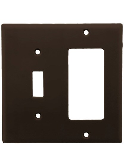 Leviton Toggle/Decora Cover Plate in Brown.