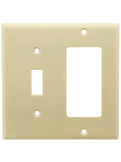 Leviton Toggle/Decora Cover Plate in Ivory.