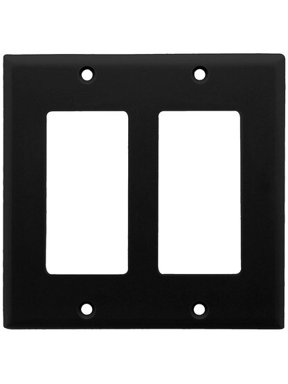 Leviton Double Decora Cover Plate in Black.