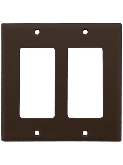 Leviton Double Decora Cover Plate in Brown.