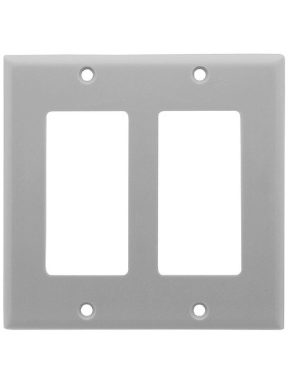 Leviton Double Decora Cover Plate in Gray.