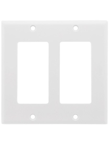 Leviton Double Decora Cover Plate in White.