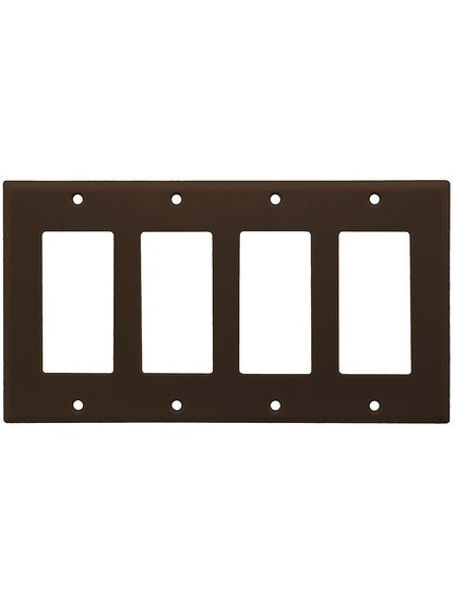 Leviton Quad Decora Cover Plate in Brown.