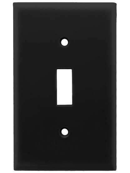 Leviton Single Toggle Cover Plate in Black.
