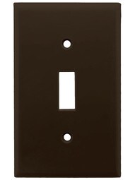 Leviton Single Toggle Cover Plate in Brown.