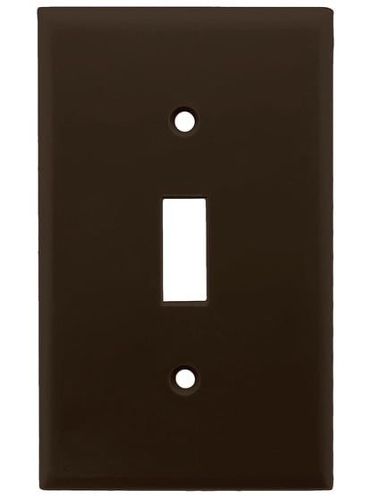 Leviton Single Toggle Cover Plate in Brown.