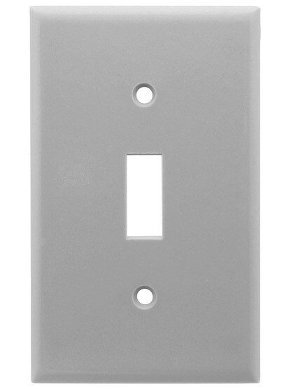 Leviton Single Toggle Cover Plate in Gray.