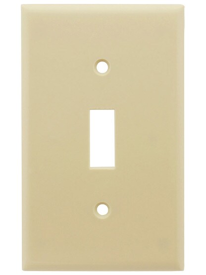Leviton Single Toggle Cover Plate in Ivory.