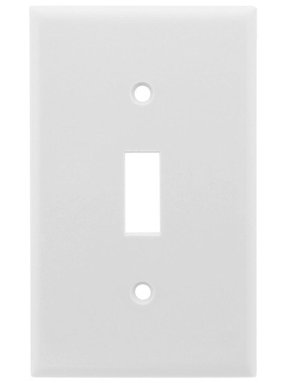 Leviton Single Toggle Cover Plate in White.