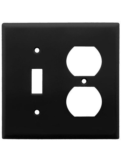 Leviton Toggle/Duplex Cover Plate in Black.