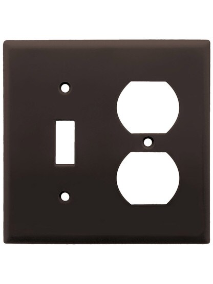 Leviton Toggle/Duplex Cover Plate in Brown.