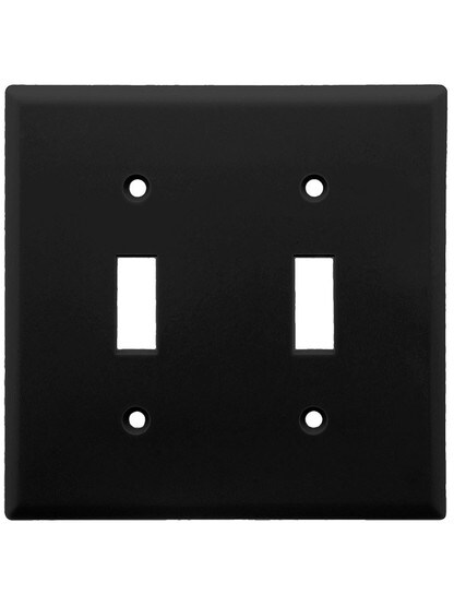 Leviton Double Toggle Cover Plate in Black.