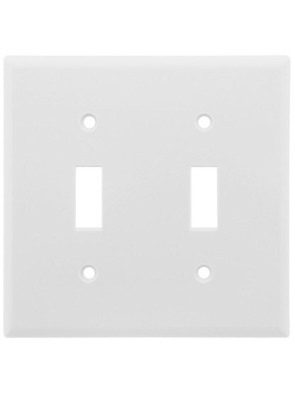 Leviton Double Toggle Cover Plate in White.