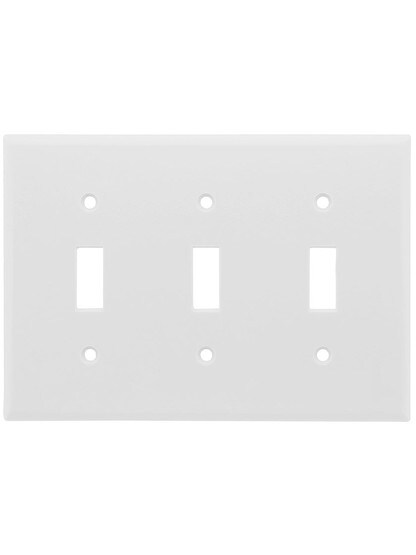 Leviton Triple Toggle Cover Plate in White.