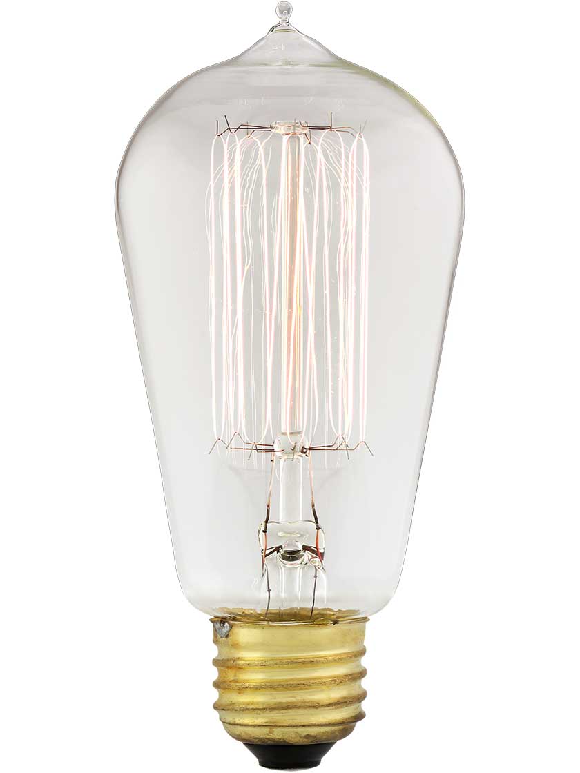 "Squirrel Cage" ST58 Tapered Medium Base Light Bulb - 40 or 60 Watts
