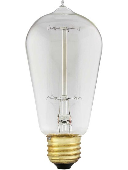 Alternate View of Squirrel Cage ST58 Tapered Medium Base Light Bulb.